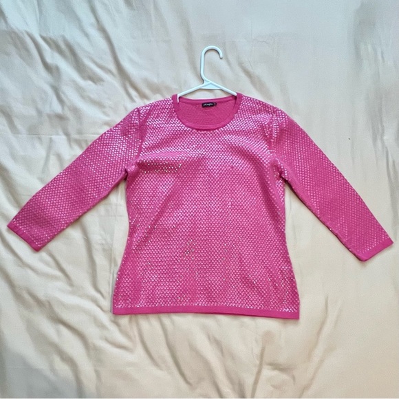 J. McLaughlin Tops - J. McLaughlin~ Pink Sparkle Top